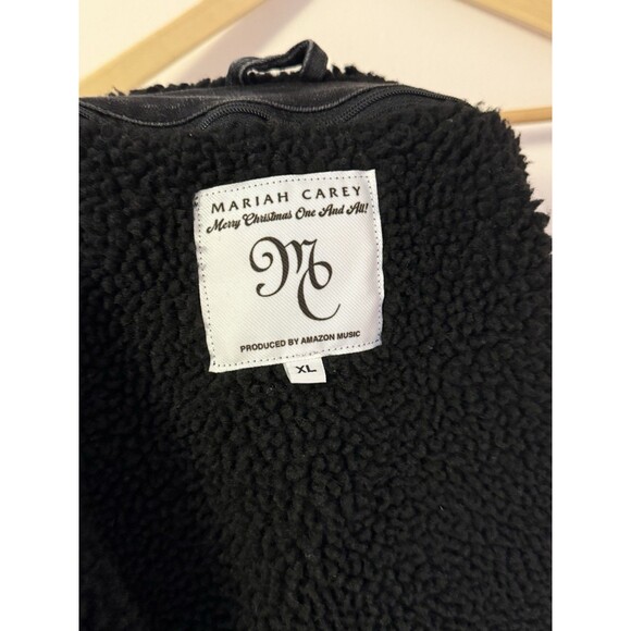 Mariah Carey Denim Sherpa Jacket XL Merry Christmas One and All Official - Picture 5 of 5